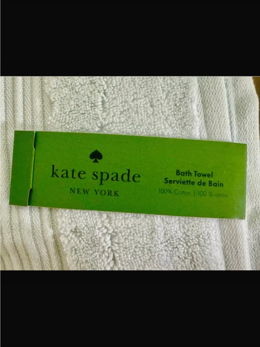 KATE SPADE NY PALE BLUE BATH TOWEL NEW